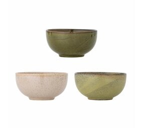 Bloomingville Addison schalen groen set van 3 stuks