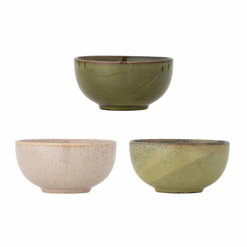 Bloomingville Addison schalen groen set van 3 stuks