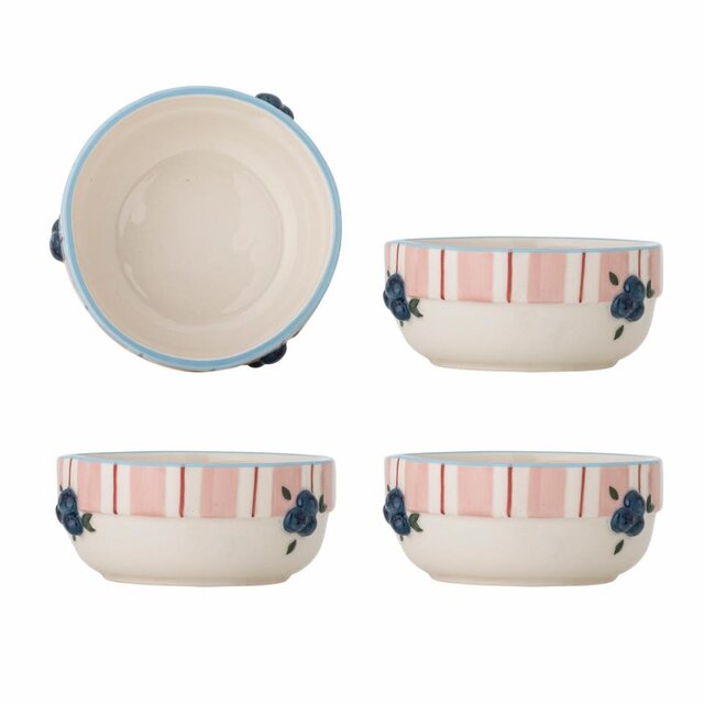 Bloomingville Carry schalen roze set van 4 stuks