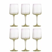Bloomingville Luciana wine glasses green set of 6 pieces