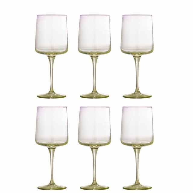 Bloomingville Bicchieri da vino Luciana verdi set da 6 pezzi Bloomingville Bicchieri da vino Luciana verdi set da 6 pezzi