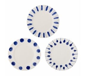 Bloomingville Linora tallerkener blå Ø28cm sæt med 3 stk. Bloomingville Linora tallerkener blå Ø28cm sæt med 3 stk.