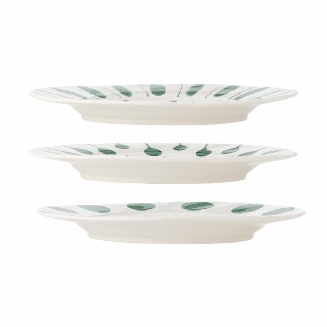 Bloomingville Linora plates green Ø28cm set of 3 pieces