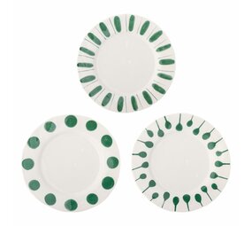 Bloomingville Linora tallerkener grønne Ø28cm sett med 3 deler