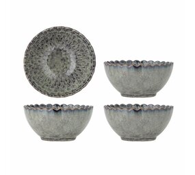 Bloomingville Katrina bowls gray set of 4 pieces