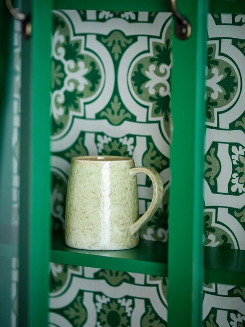 Bloomingville Winnie mugs green/beige set of 4 pieces