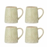 Bloomingville Tasses Winnie vertes/beige, lot de 4 Bloomingville Tasses Winnie vertes/beige, lot de 4