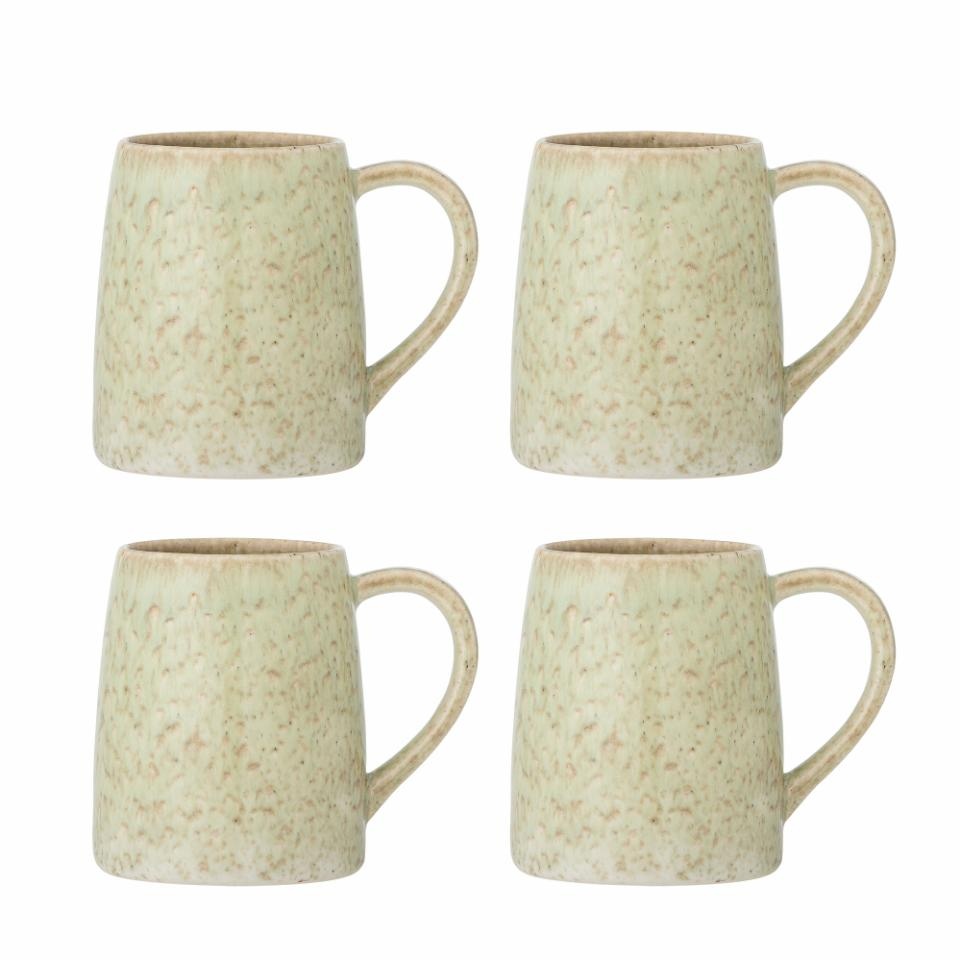 Bloomingville Winnie mokken groen/beige set van 4 stuks