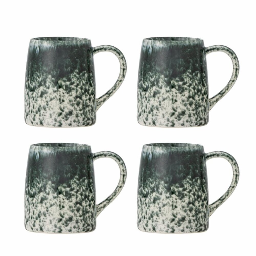 Bloomingville Winnie mugs green set of 4 pieces