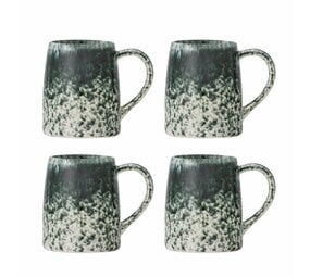 Bloomingville Juego de 4 tazas Winnie Green