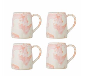 Bloomingville Winnie krus rosa sett med 4 deler Bloomingville Winnie krus rosa sett med 4 deler