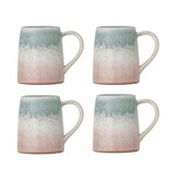 Bloomingville Lot de 4 tasses Winnie roses et vertes Bloomingville Lot de 4 tasses Winnie roses et vertes