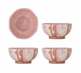 Bloomingville Saul Schüsseln, rosa, 4er-Set