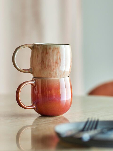 Bloomingville Ensemble de 4 tasses roses Roselyn