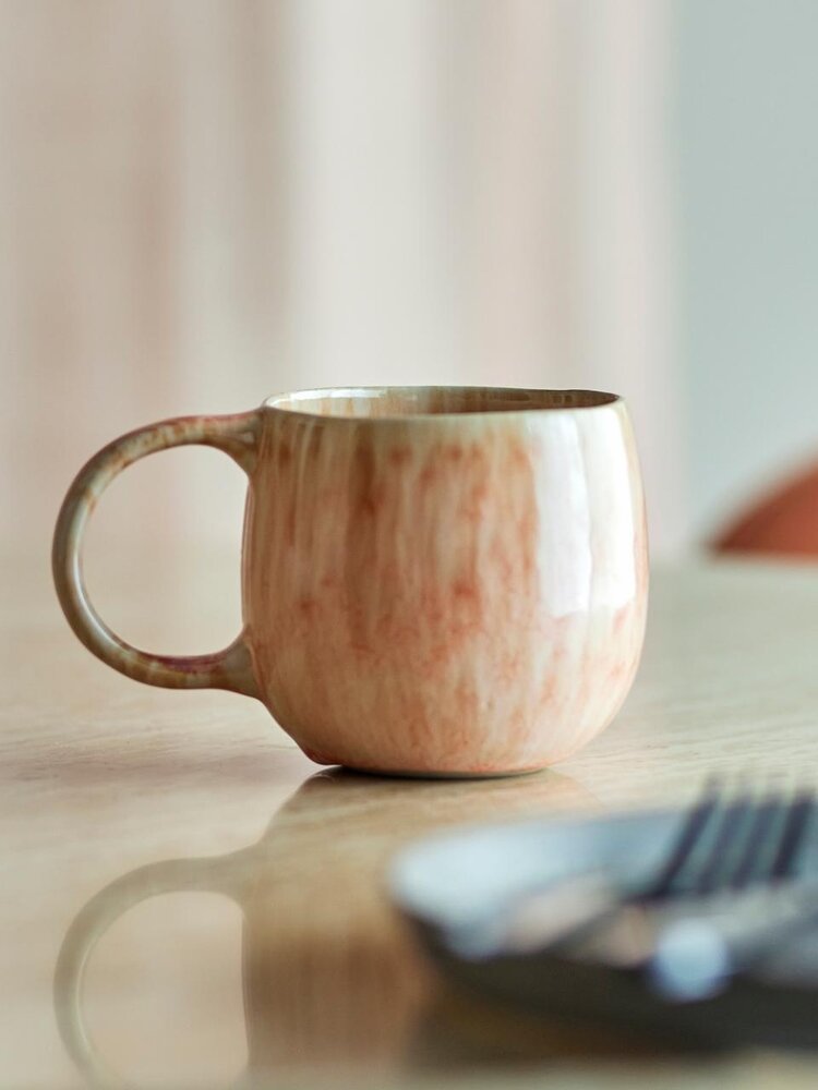 Bloomingville Roselyn mugs pink set of 4 pieces