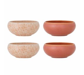 Bloomingville Roselyn schalen roze set van 4 stuks