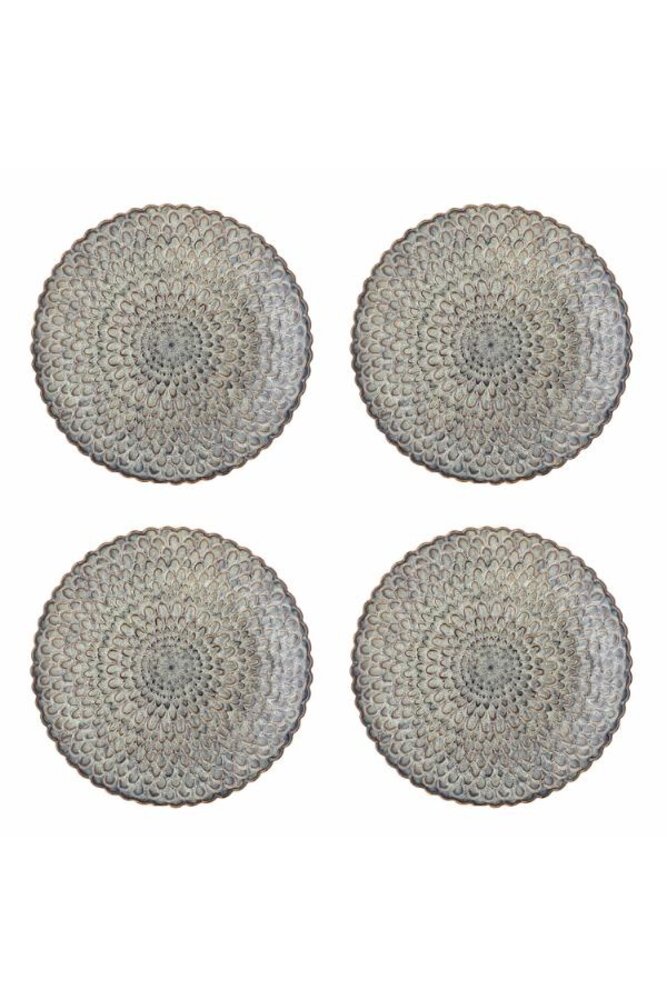 Bloomingville Katrina plates gray set of 4 pieces