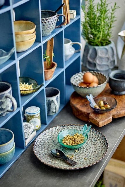 Bloomingville Assiettes Katrina grises, lot de 4 pièces