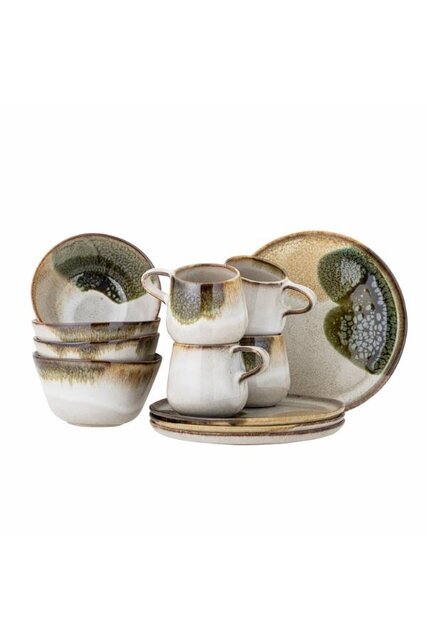 Bloomingville Set colazione Jules verde 12 pezzi