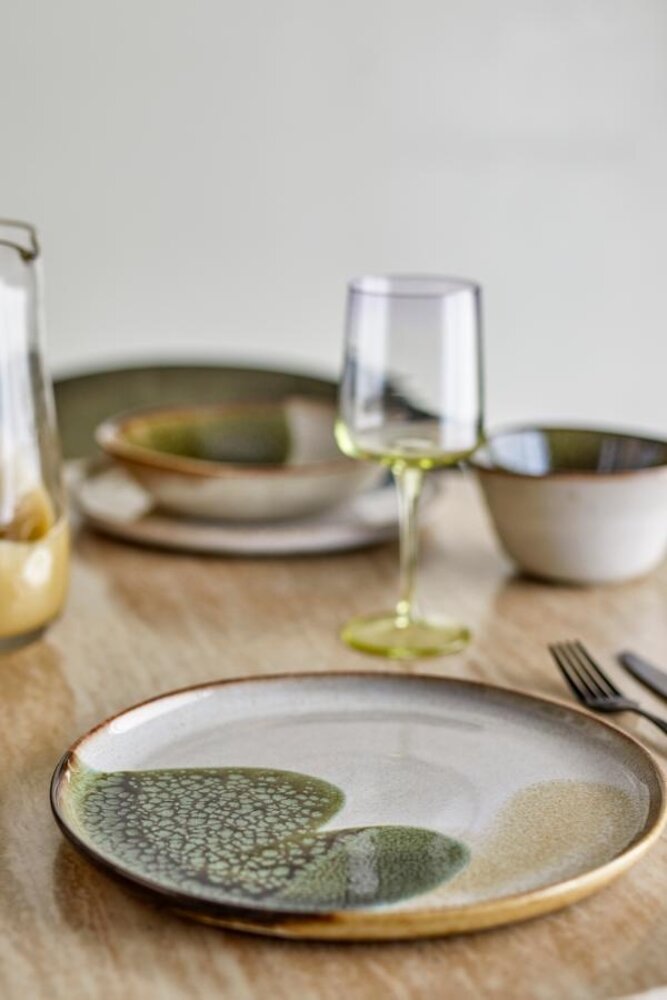 Bloomingville Jules green tableware set of 12 pieces