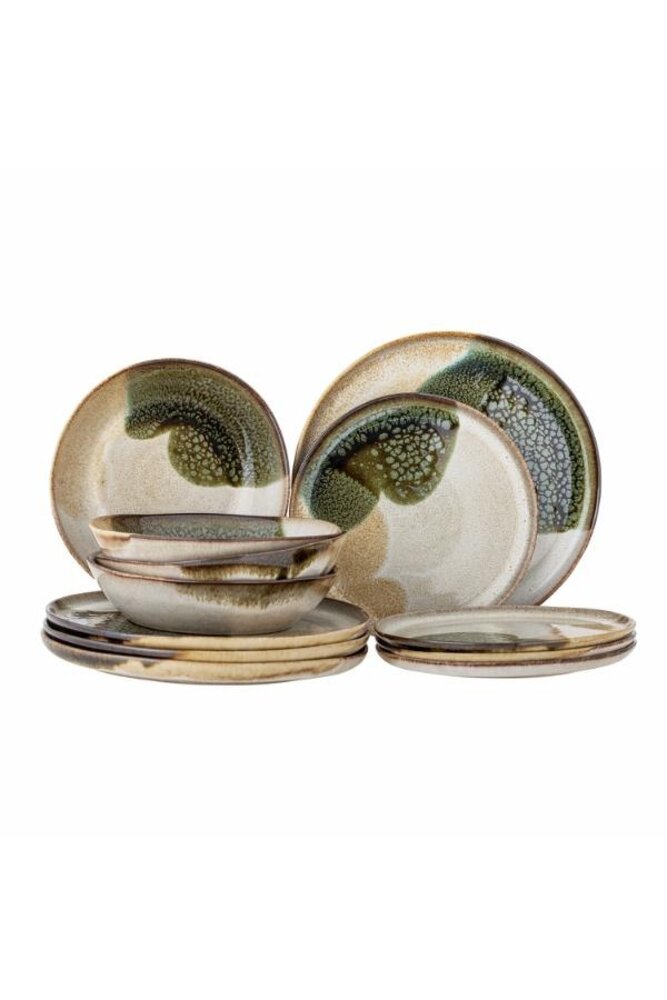 Bloomingville Jules servies groen set van 12 stuks