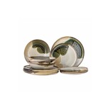 Bloomingville Set di stoviglie verdi Jules da 12 pezzi