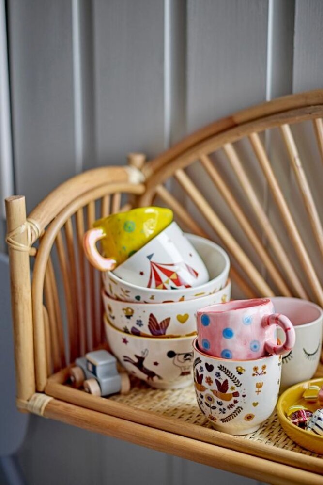 Bloomingville Ensemble de 6 tasses Nini roses et bleues