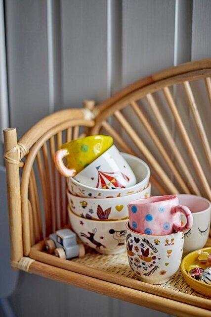 Bloomingville Nini mugs pink/blue set of 6 pieces