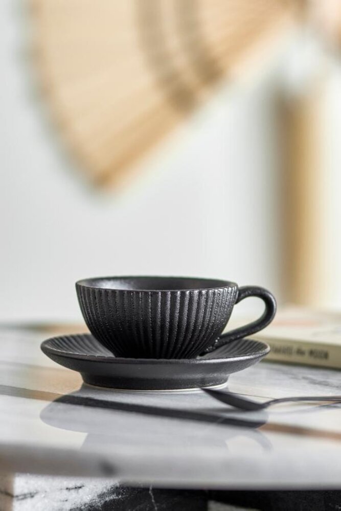 Bloomingville Neri cup and saucer set of 4 pieces