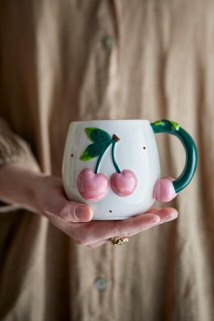 Bloomingville Berrie muggar rosa set med 6 delar