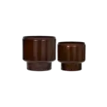 House Doctor Pile planters brown set of 2 pieces