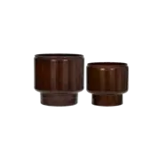 House Doctor Jardinières empilables marron, lot de 2 pièces