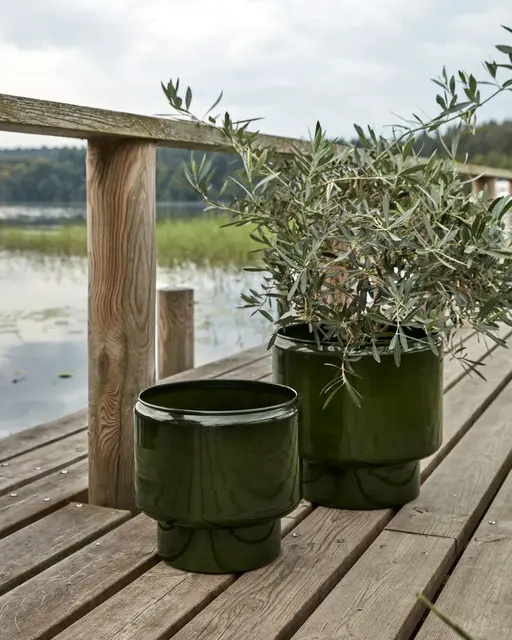 House Doctor Pile plantenbakken groen set van 2 stuks