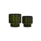 House Doctor Pile planters green set of 2 pieces