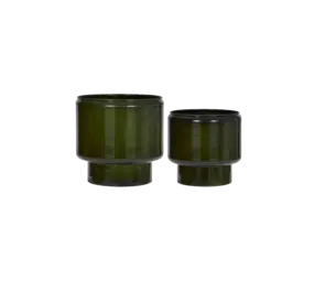 House Doctor Pile planters green set of 2 pieces