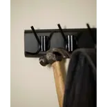 Nordal Edgy coat rack with 8 hooks black