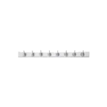 Nordal Edgy coat rack with 8 hooks white
