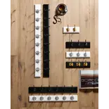 Nordal Edgy kapstok met 6 haken zwart