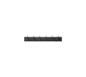 Nordal Edgy coat rack with 6 hooks black