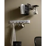 Nordal Edgy coat rack with 6 hooks white