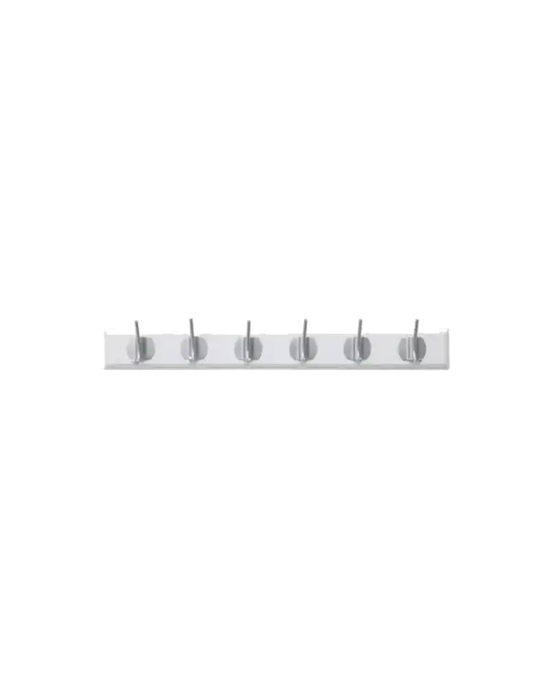 Nordal Edgy coat rack with 6 hooks white