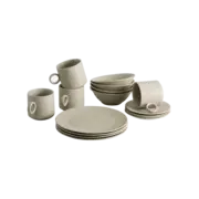 Nordal Kiernfarbenes Brunch-Set, beige, 16-teilig