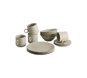 Nordal Kiernfarbenes Brunch-Set, beige, 16-teilig