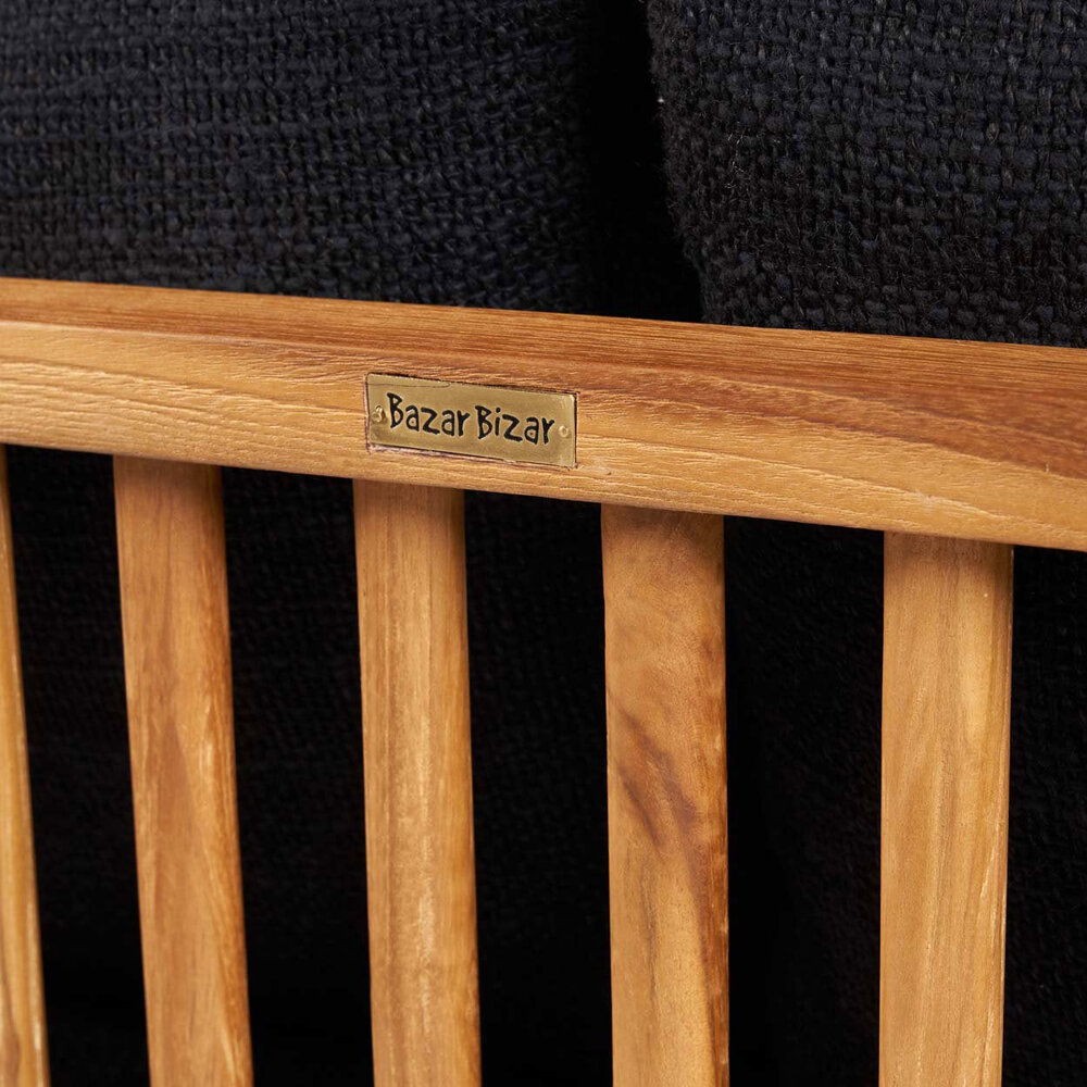 Bazar Bizar The Malawi Two seater Black LIVING AND CO 