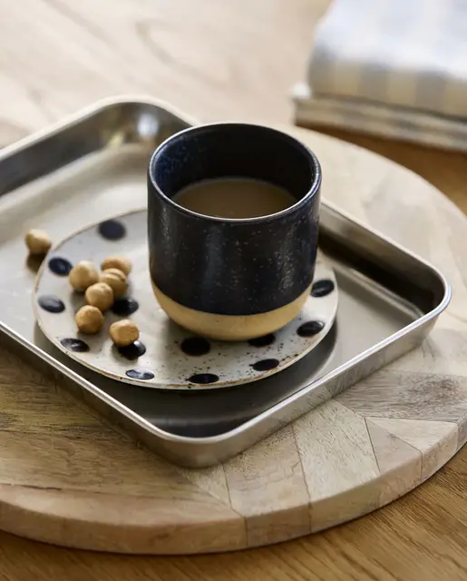 Nordal Tasses à motifs granuleux, taille S, bleu foncé, lot de 6.