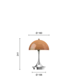 Louis Poulsen Panthella 160 portable table lamp original opal brown Louis Poulsen Panthella 160 portable table lamp original opal brown