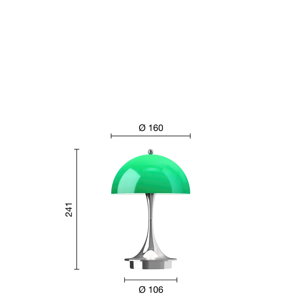 Louis Poulsen Panthella 160 bærbar bordlampe original opalgrøn Louis Poulsen Panthella 160 bærbar bordlampe original opalgrøn