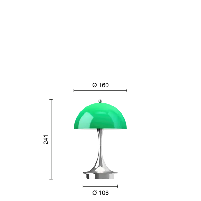 Louis Poulsen Panthella 160 portable tafellamp original opal green