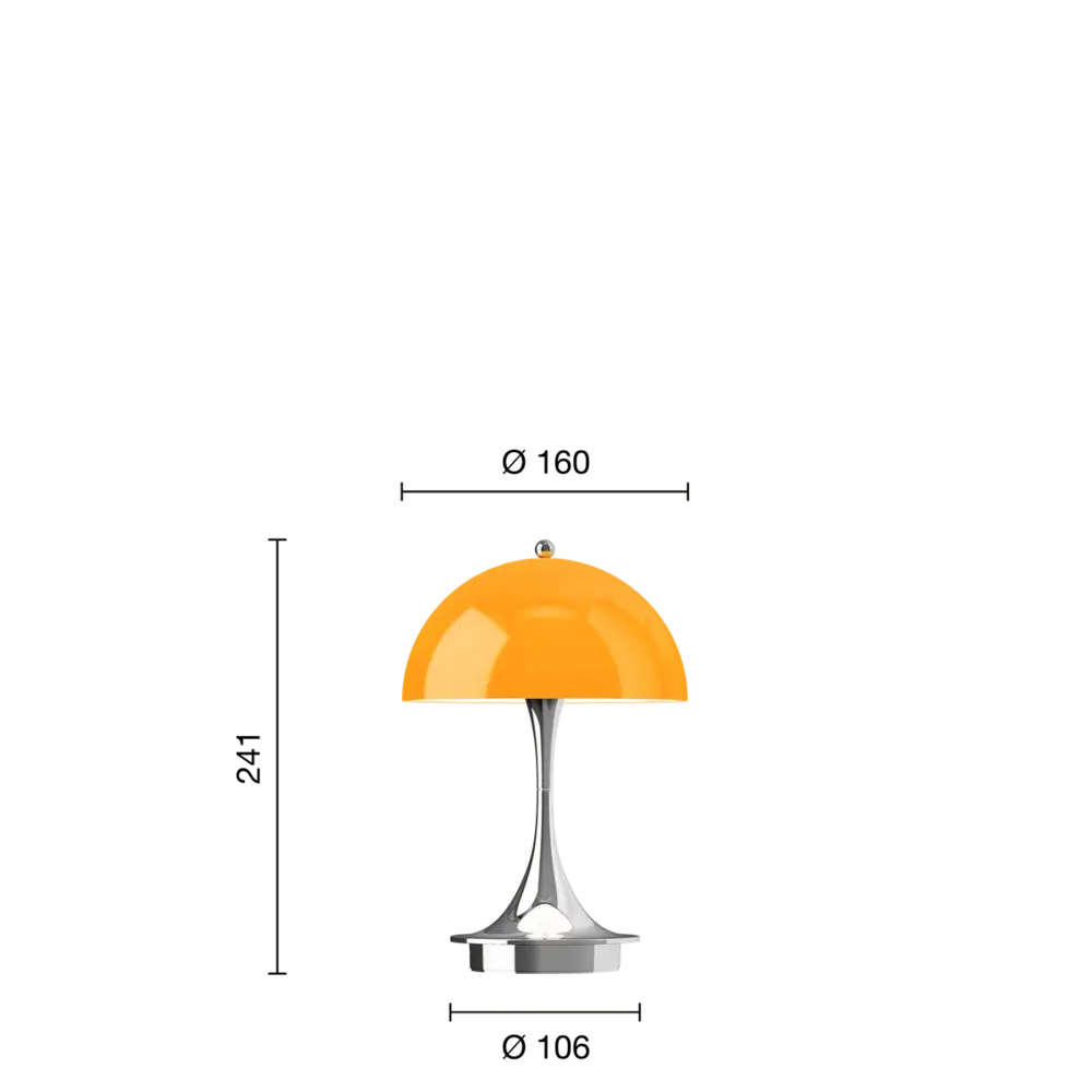 Louis Poulsen Panthella 160 tragbare Tischleuchte Original Opalorange Louis Poulsen Panthella 160 tragbare Tischleuchte Original Opalorange