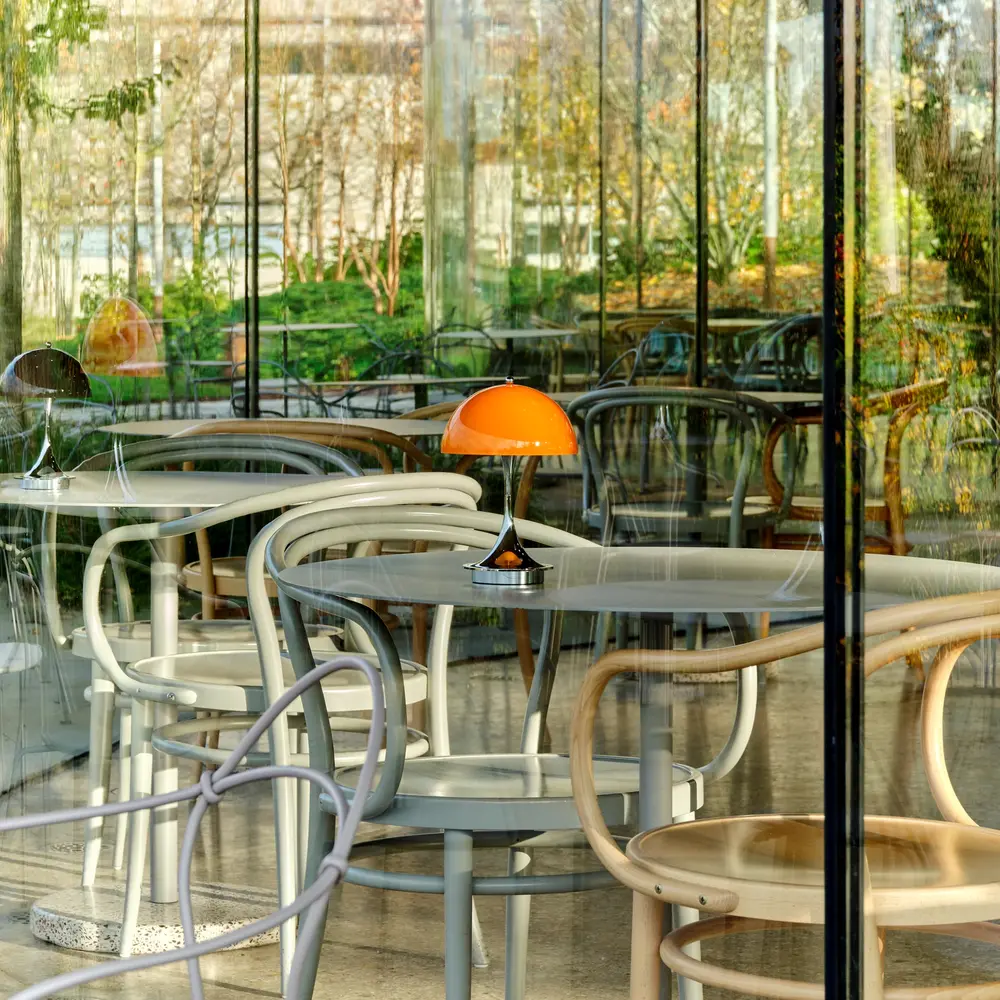 Louis Poulsen Panthella 160 bærbar bordlampe original opal orange Louis Poulsen Panthella 160 bærbar bordlampe original opal orange